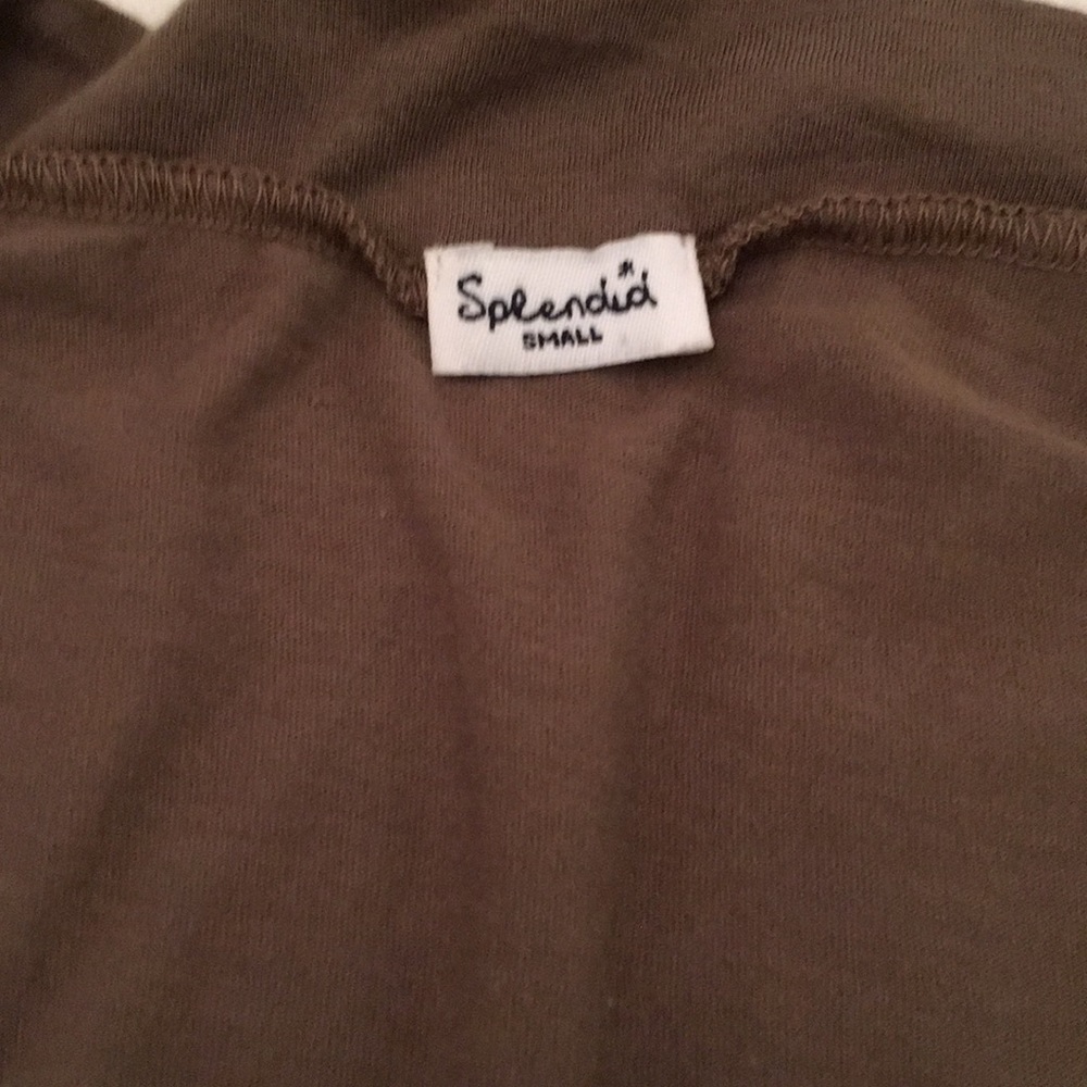 Splendid mocha top tunic size small waist tie - Picture 2 of 3